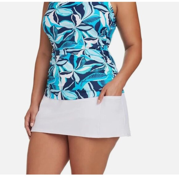 ELLEN TRACY Womens 2 Piece Lightweight Tankini Swimsuit Set - Picture 4 of 5